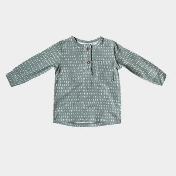 Babysprouts Bamboo Dash Long Sleeve Henley Top - Picture 1 of 1